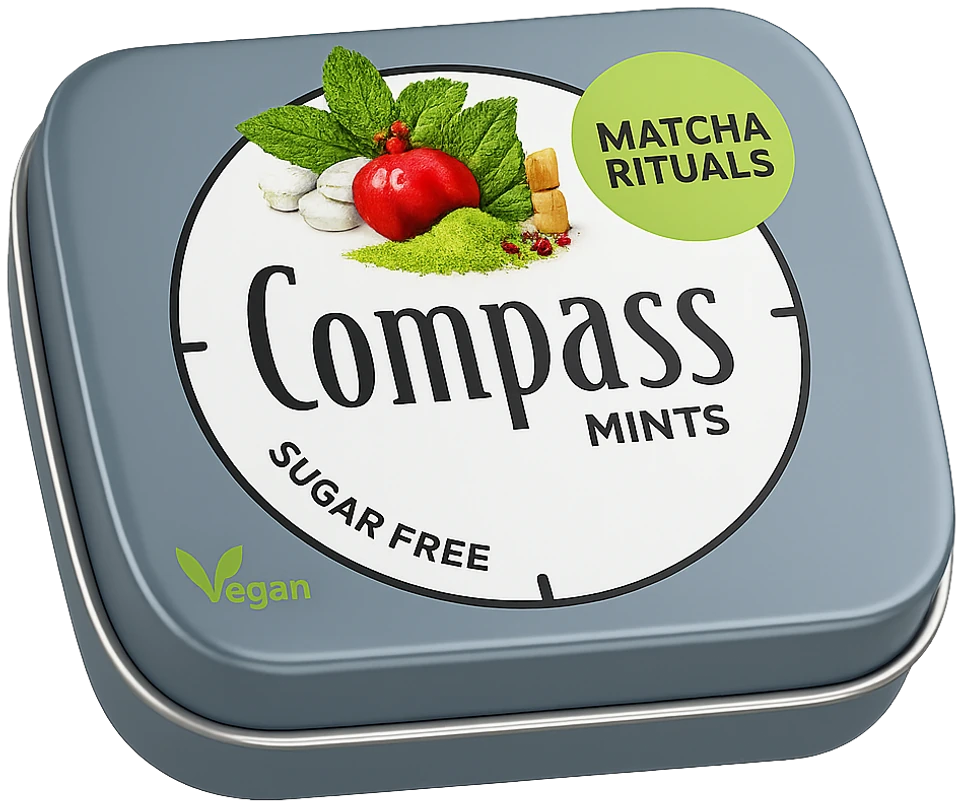 М'ятні драже Compass Classic — Матча, зелений чай, гранат