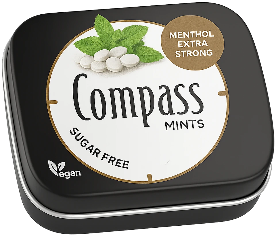 М'ятні драже Compass Classic — Ментол екстра