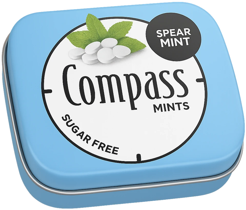 М'ятні драже Compass Classic — Кучерява м'ята Ice